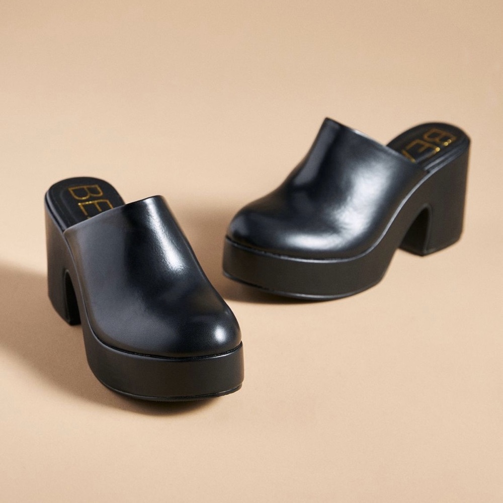 Matisse Black Platform Mules Size: 8.5-9